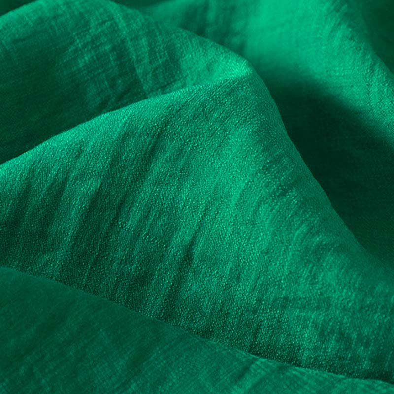 Buddha Stones Koszula damska z krótkim rękawem, haftowana, bawełniana, zapinana na pół guziki - image 19