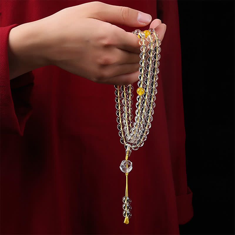Buddha Stones Liuli Lotus 108 okrągłych koralików Enlightenment Mala - image 11