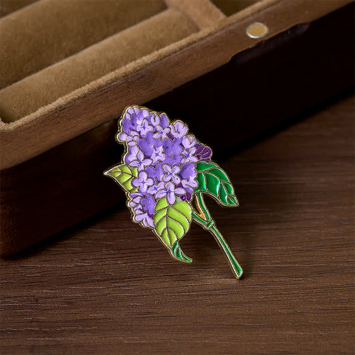 Buddha Stones Broszka z miedzi, niezapominajka, mak, konwalia, hortensja, łubin - image 13