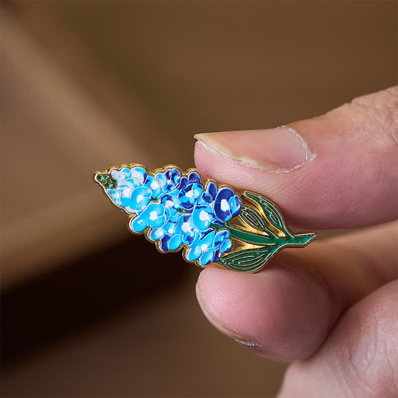 Buddha Stones Broszka z miedzi, niezapominajka, mak, konwalia, hortensja, łubin - image 19