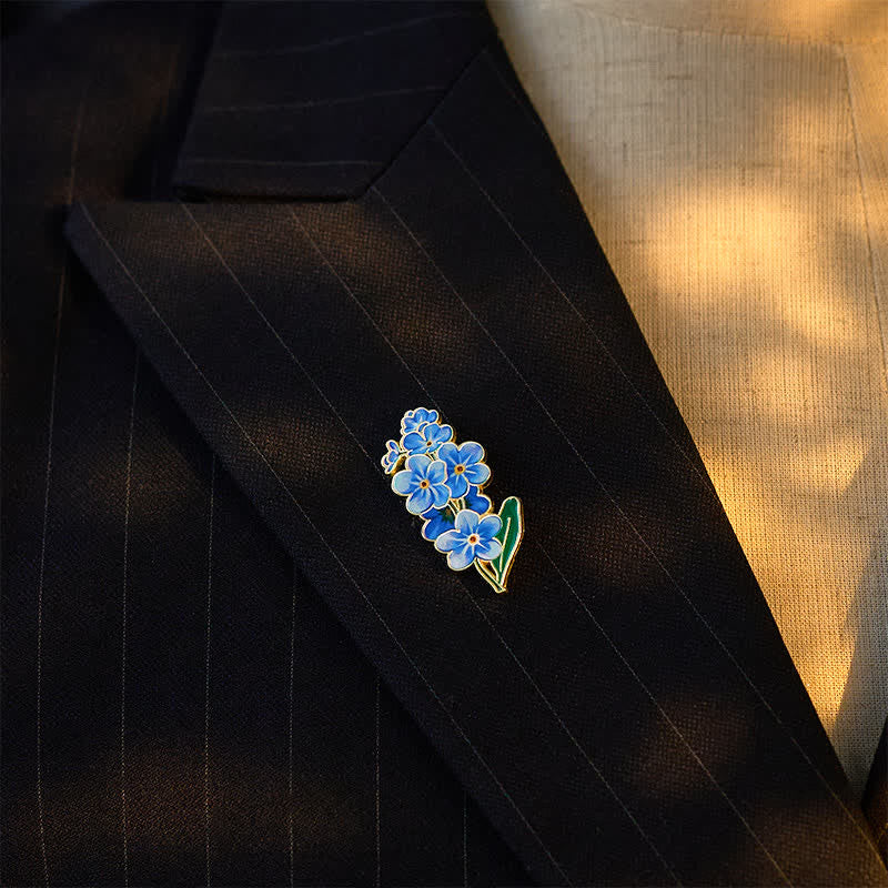 Buddha Stones Broszka z miedzi, niezapominajka, mak, konwalia, hortensja, łubin - image 3
