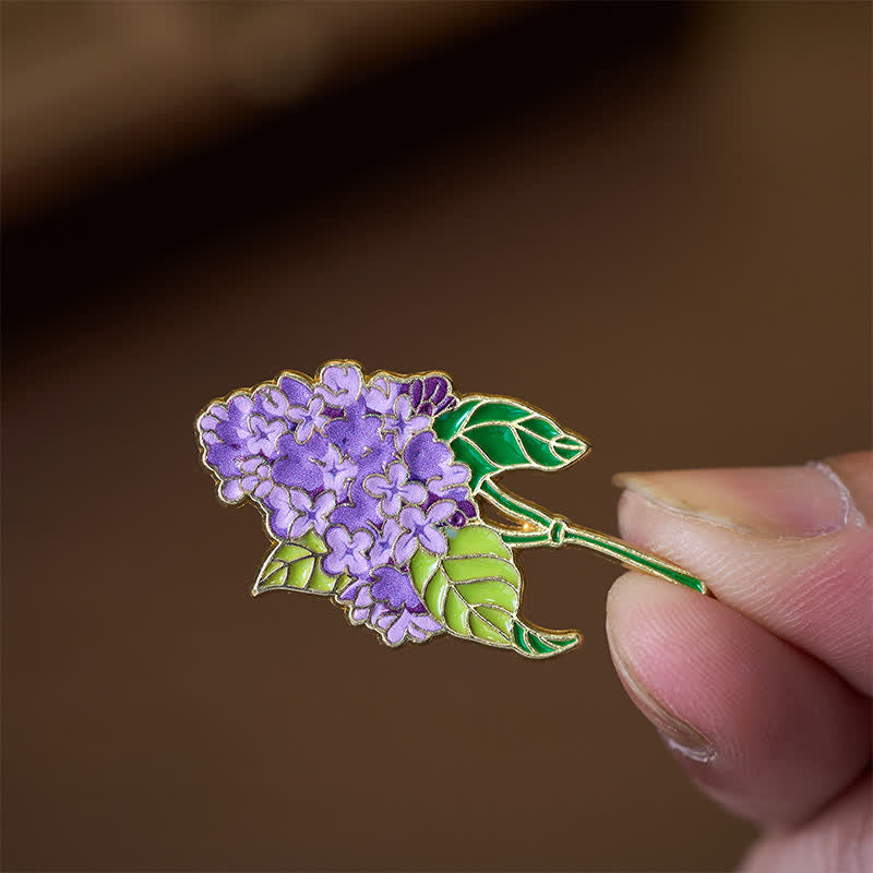 Buddha Stones Broszka z miedzi, niezapominajka, mak, konwalia, hortensja, łubin - image 14
