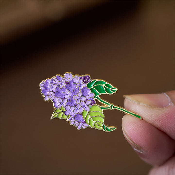 Buddha Stones Broszka z miedzi, niezapominajka, mak, konwalia, hortensja, łubin - image 14