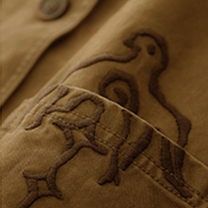 Buddha Stones Wiosenna, bawełniana kamizelka damska z dekoltem w serek, bez rękawów i kieszeniami, z haftem ptaków i twillu w stylu vintage - image 6