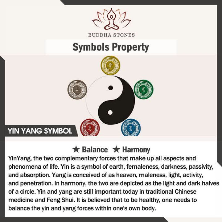 Buddha Stones Biała bransoletka Bodhi Seed Yin Yang Peace - image 5