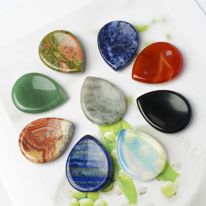 Buddha Stones w kształcie łezki, ochrona kamienia, kryształ dekoracyjny 45*35*8 mm - image 0