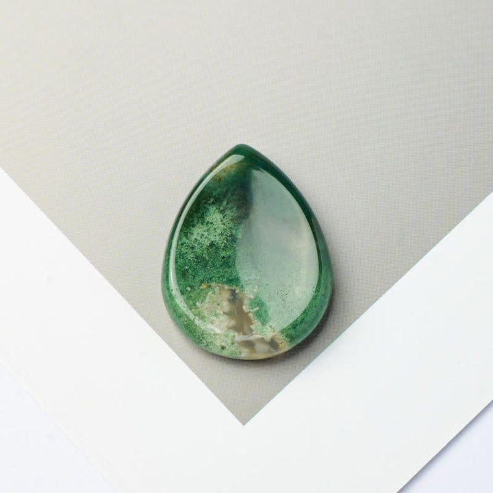 Buddha Stones Kryształowa dekoracja z kamieniem ochronnym w kształcie łezki 34*26*7,8 cm - Naturalny agat mszysty (kolor może się różnić) - 34*26*7,8 mm - image 29