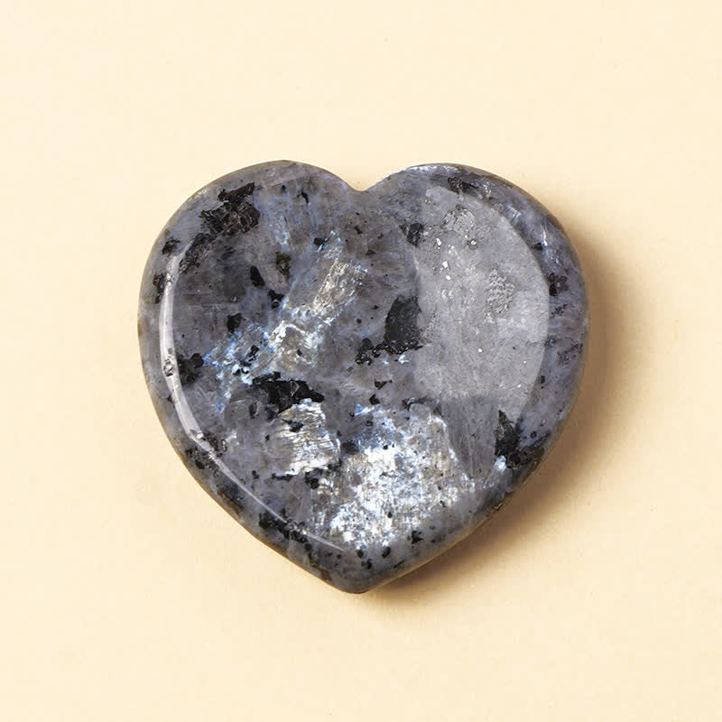Buddha Stones Kamień z motywem serca, opal kwarcu różowego, kryształ dekoracyjny, motywacja, 4*4*0,7 cm - Naturalny czarny kamień brokatowy (kolor może się różnić) - 4*4*0,7 cm - image 14