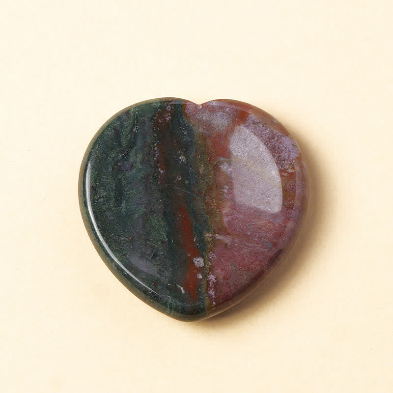 Buddha Stones Kamień z motywem serca, opal kwarcu różowego, kryształ dekoracyjny, motywacja, 4*4*0,7 cm - Naturalny jaspis oceaniczny (kolor może się różnić) - 4*4*0,7 cm - image 22