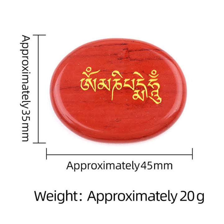 Buddha Stones Om Mani Padme Hum Ametyst Tygrysie Oko Kamień Kryształowy Dekoracja Palmowa 35*45mm - image 6