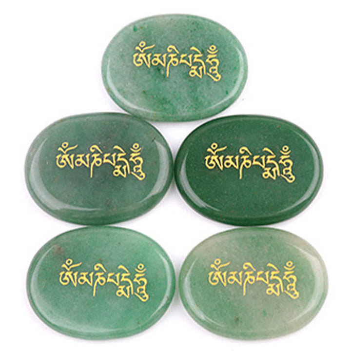 Buddha Stones Om Mani Padme Hum Ametyst Tygrysie Oko Kamień Kryształowy Dekoracja Palmowa 35*45mm - image 22