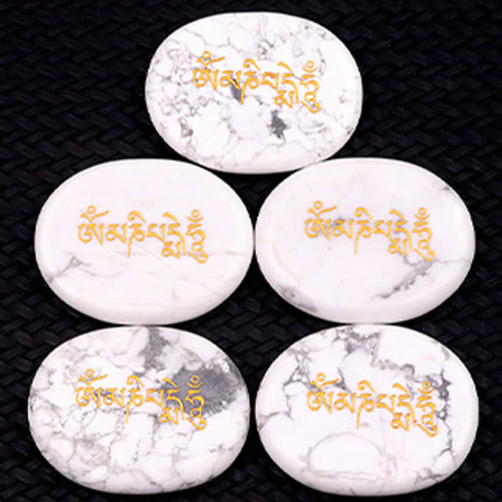Buddha Stones Om Mani Padme Hum Ametyst Tygrysie Oko Kamień Kryształowy Dekoracja Palmowa 35*45mm - image 34