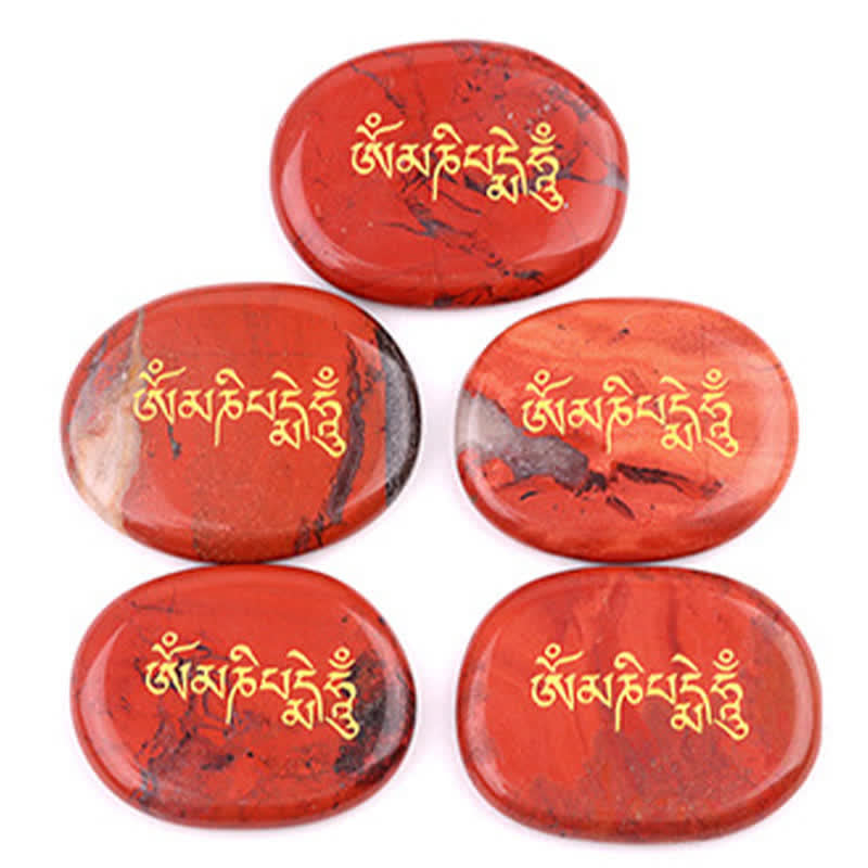 Buddha Stones Om Mani Padme Hum Ametyst Tygrysie Oko Kamień Kryształowy Dekoracja Palmowa 35*45mm - image 7