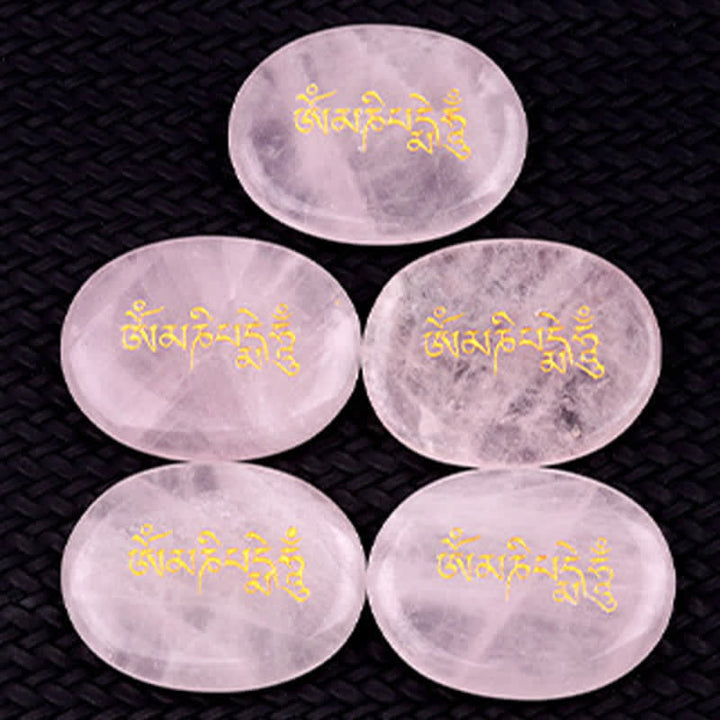 Buddha Stones Om Mani Padme Hum Ametyst Tygrysie Oko Kamień Kryształowy Dekoracja Palmowa 35*45mm - image 28