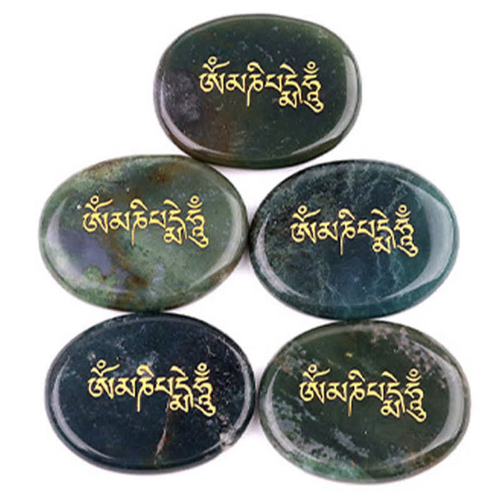 Buddha Stones Om Mani Padme Hum Ametyst Tygrysie Oko Kamień Kryształowy Dekoracja Palmowa 35*45mm - image 19