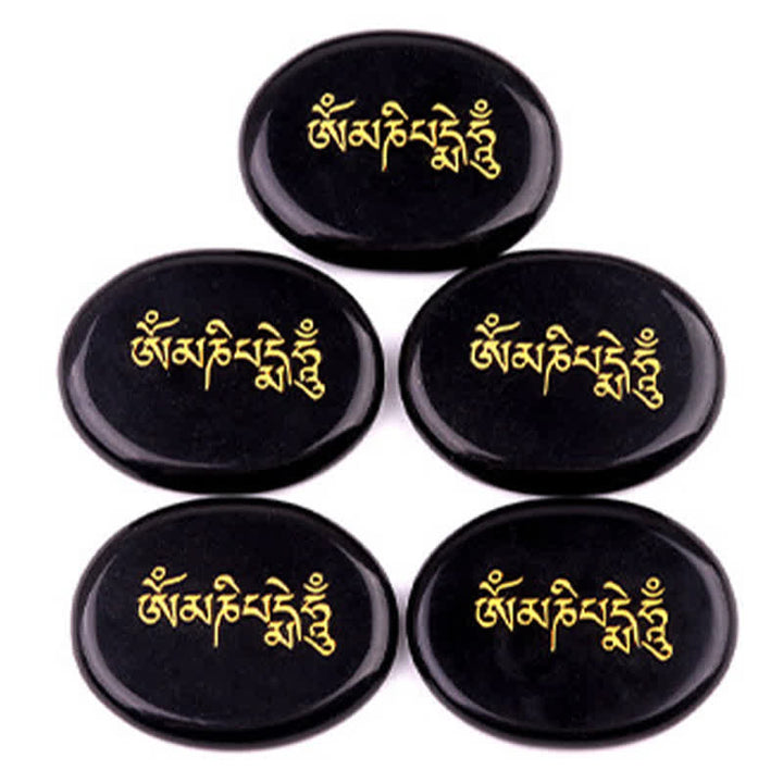 Buddha Stones Om Mani Padme Hum Ametyst Tygrysie Oko Kamień Kryształowy Dekoracja Palmowa 35*45mm - image 10