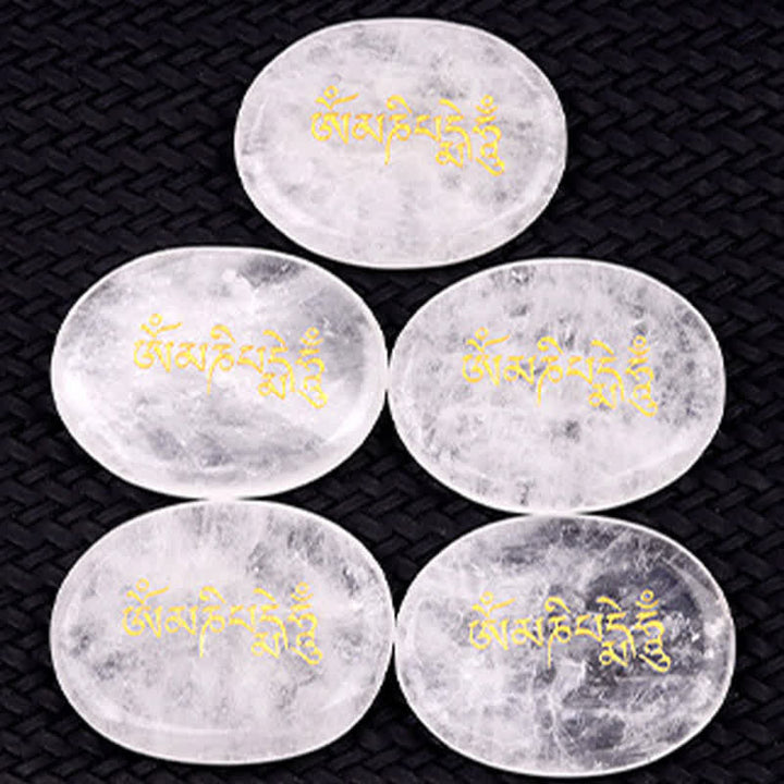 Buddha Stones Om Mani Padme Hum Ametyst Tygrysie Oko Kamień Kryształowy Dekoracja Palmowa 35*45mm - image 31