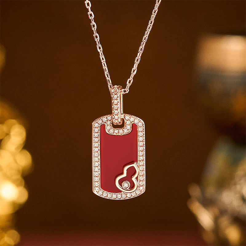 Buddha Stones Naszyjnik z miedzianą ochroną i wisiorkiem w kształcie pustej tykwy - image 3