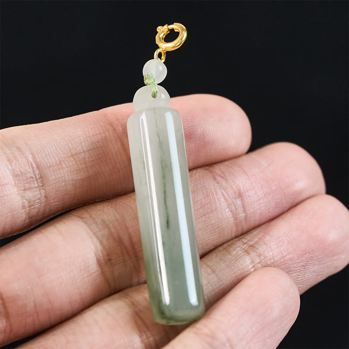 Buddha Stones Naszyjnik z jadeitem w kształcie cylindra, który przynosi szczęście - image 8