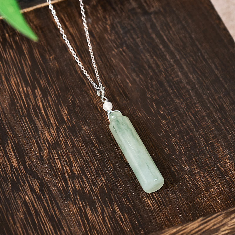 Buddha Stones Naszyjnik z jadeitem w kształcie cylindra, który przynosi szczęście - image 12