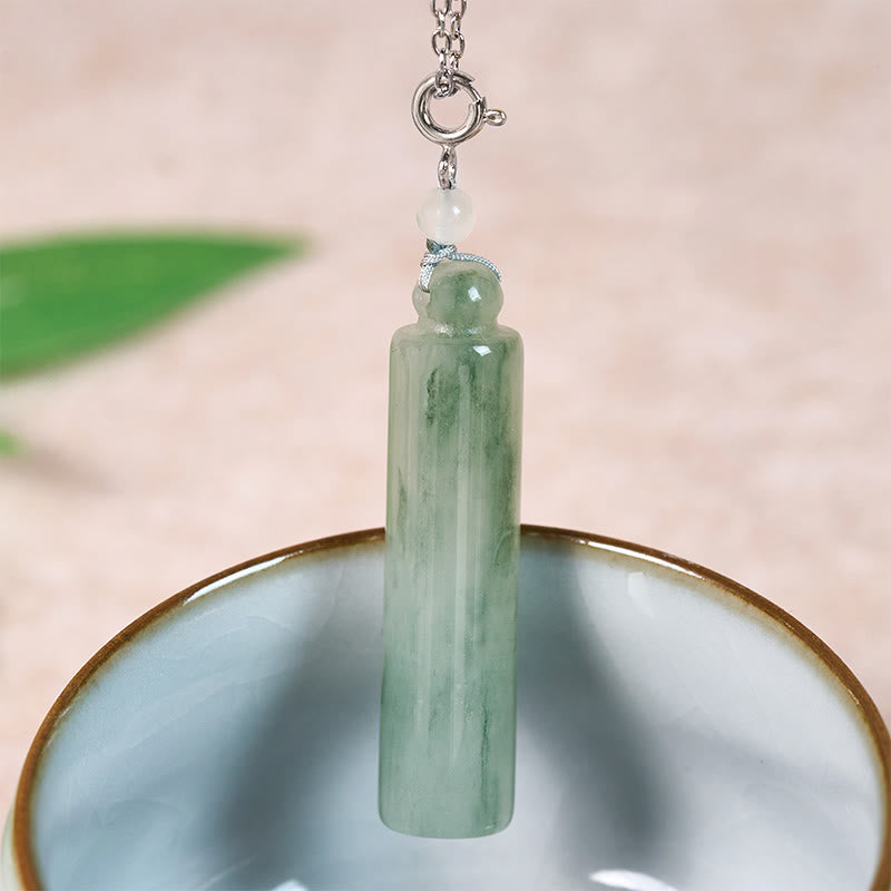Buddha Stones Naszyjnik z jadeitem w kształcie cylindra, który przynosi szczęście - image 10