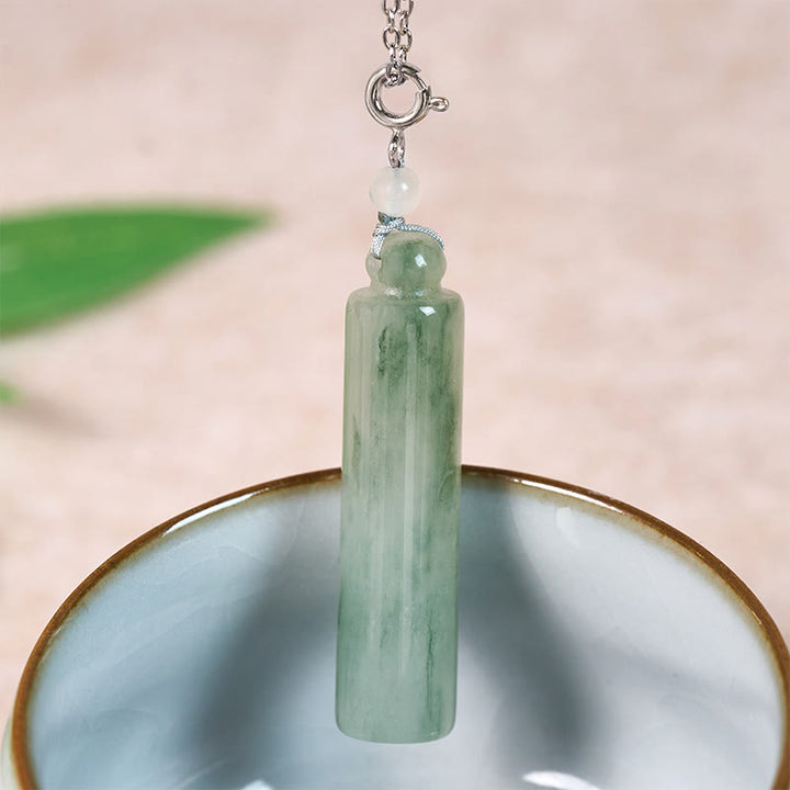 Buddha Stones Naszyjnik z jadeitem w kształcie cylindra, który przynosi szczęście - image 10