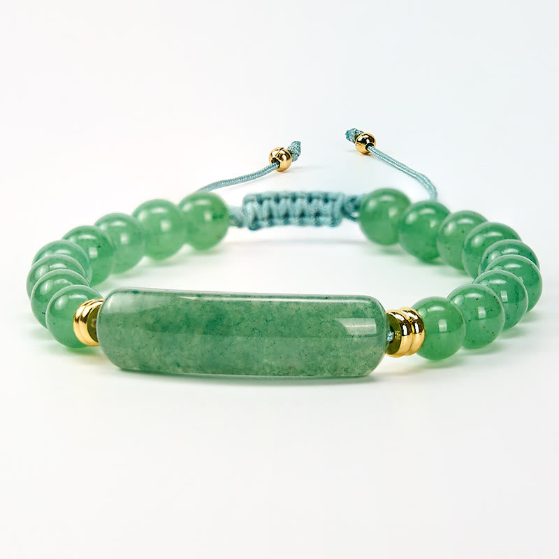 Buddha Stones Bransoletka z ametystowym zielonym awenturynem, tygrysim okiem i truskawkowym kwarcem, która pozytywnie transformuje - image 2