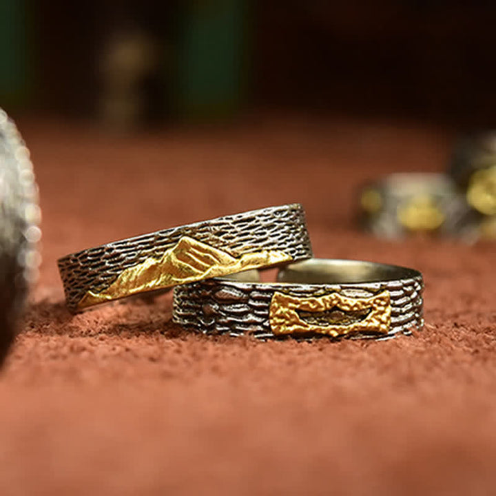 Buddha Stones Pierścień mądrości z miedzi z regulowanym pierścieniem Mount Everest Garuda - image 0
