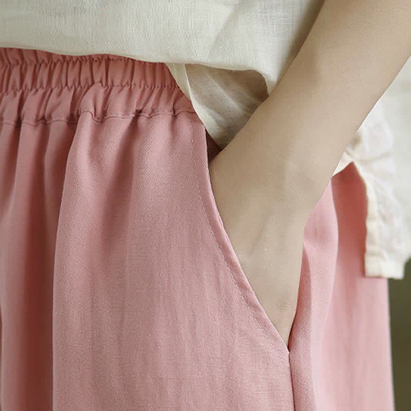 Buddha Stones Letnie, swobodne, damskie, zwężane spodnie z kieszeniami - image 26