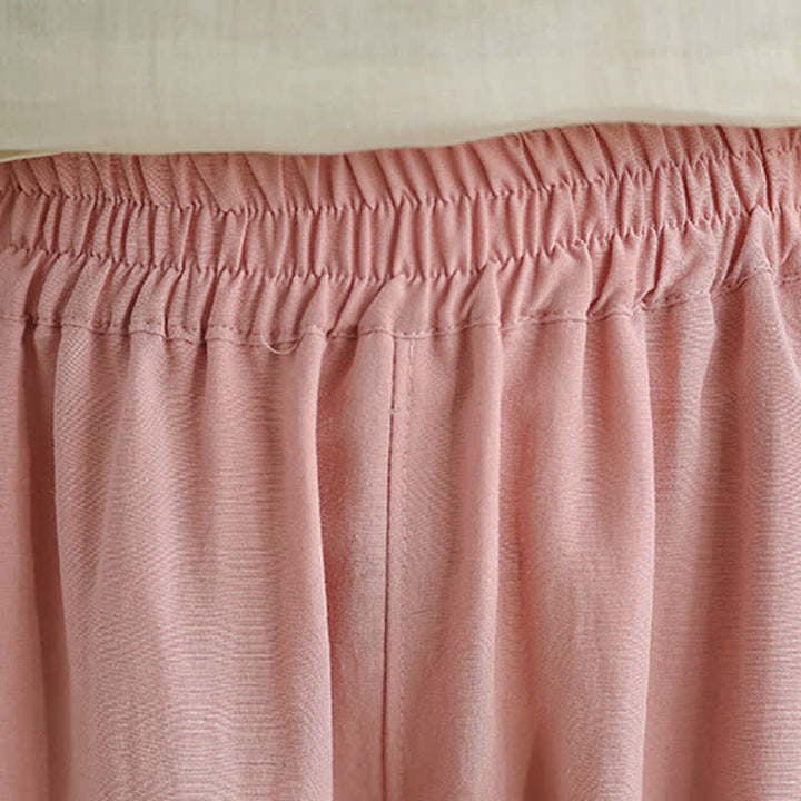 Buddha Stones Letnie, swobodne, damskie, zwężane spodnie z kieszeniami - image 24