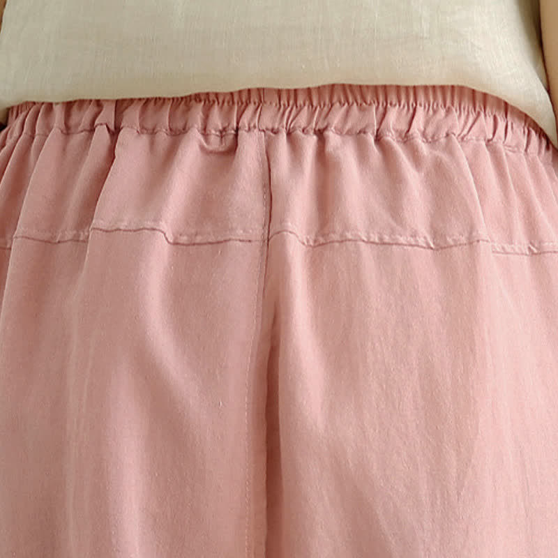 Buddha Stones Letnie, swobodne, damskie, zwężane spodnie z kieszeniami - image 25