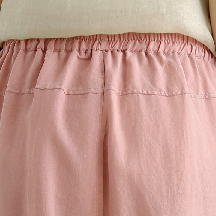 Buddha Stones Letnie, swobodne, damskie, zwężane spodnie z kieszeniami - image 25