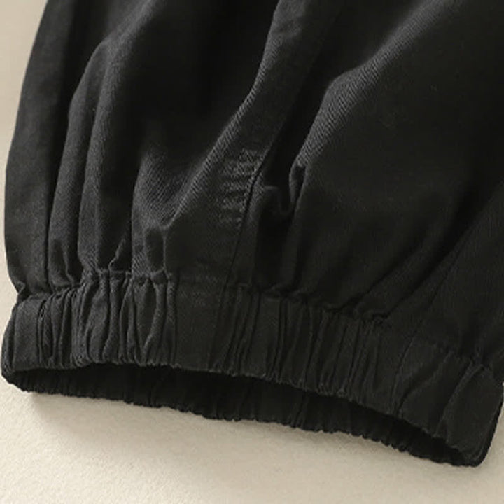 Buddha Stones Letnie, swobodne, elastyczne spodnie damskie ze zwężanymi nogawkami i kieszeniami - image 9