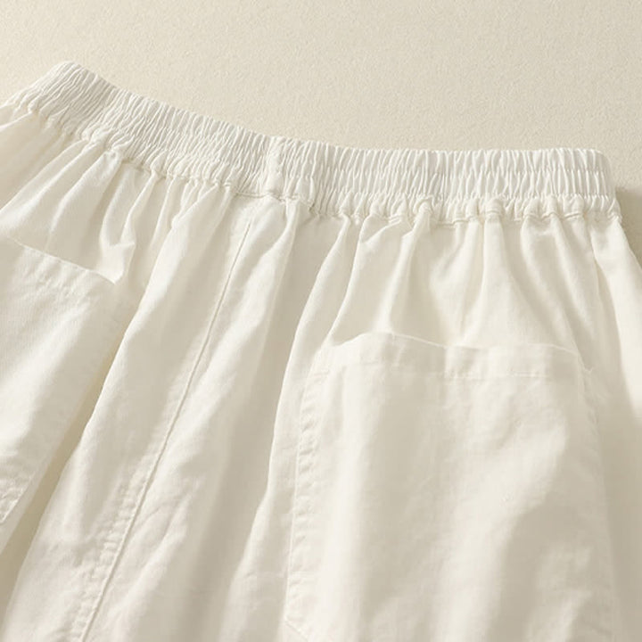 Buddha Stones Letnie, swobodne, elastyczne spodnie damskie ze zwężanymi nogawkami i kieszeniami - image 16