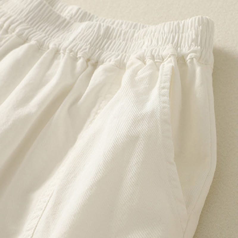 Buddha Stones Letnie, swobodne, elastyczne spodnie damskie ze zwężanymi nogawkami i kieszeniami - image 14