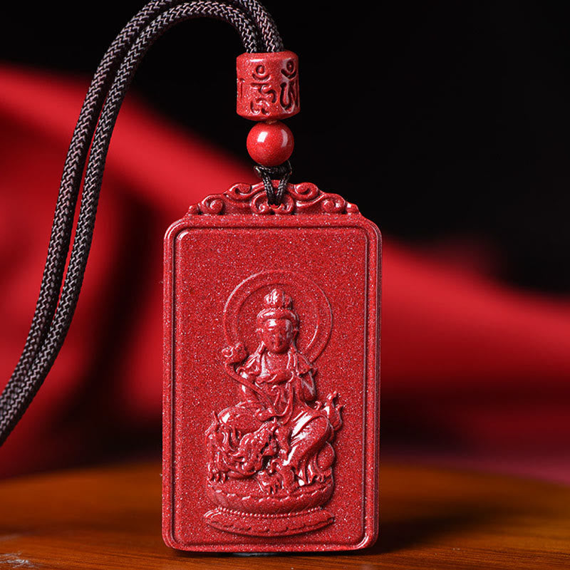 Buddha Stones Naszyjnik z chińskim znakiem zodiaku, narodzinami Buddy, cynobrowym błogosławieństwem - image 11