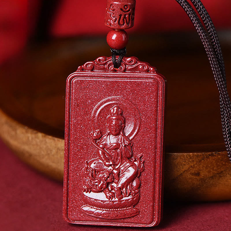 Buddha Stones Naszyjnik z chińskim znakiem zodiaku, narodzinami Buddy, cynobrowym błogosławieństwem - image 12