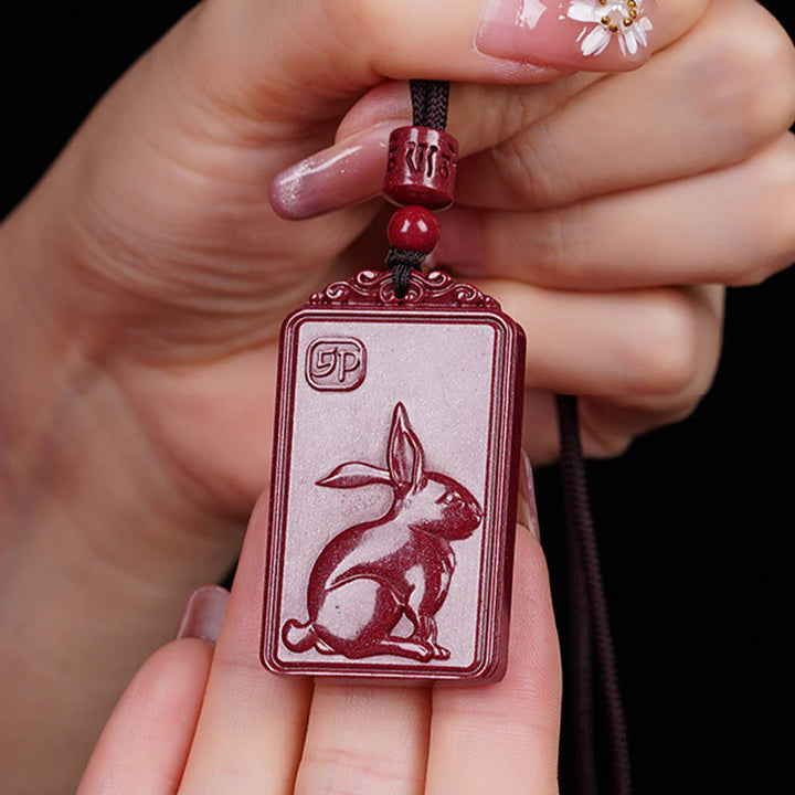 Buddha Stones Naszyjnik z chińskim znakiem zodiaku, narodzinami Buddy, cynobrowym błogosławieństwem - image 13