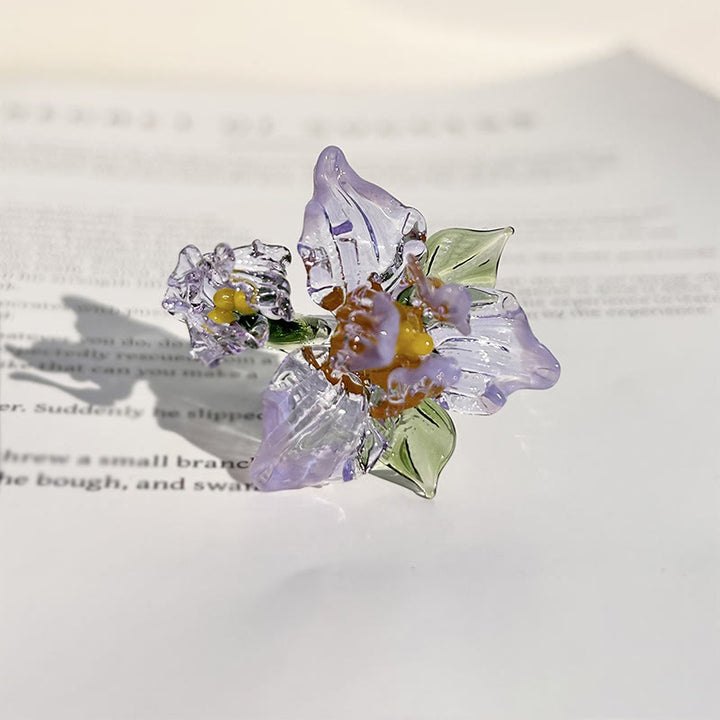 Buddha Stones Pierścień mądrości Liuli Iris Flower - Fioletowy (17 mm) (kolor, kształt i rozmiar mogą się różnić) - image 7