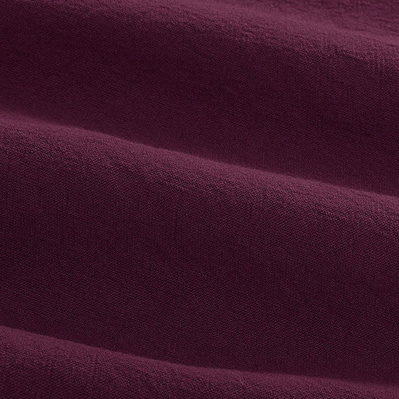 Buddha Stones Letnie, minimalistyczne, męskie kimono z krótkim rękawem i dekoltem w serek, zapinane na guziki i żabki - image 11