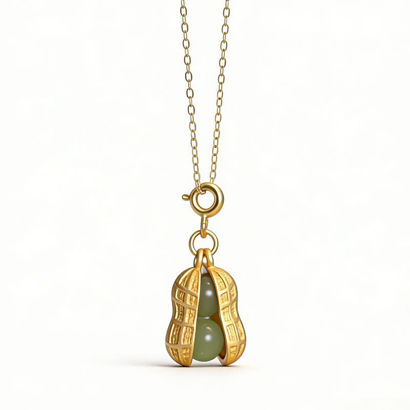 Buddha Stones Naszyjnik z wisiorkiem "Dobre rzeczy się zdarzają" ze srebra próby 925 z hetianowym jadeitem i wisiorkiem "Prosperity" - image 9