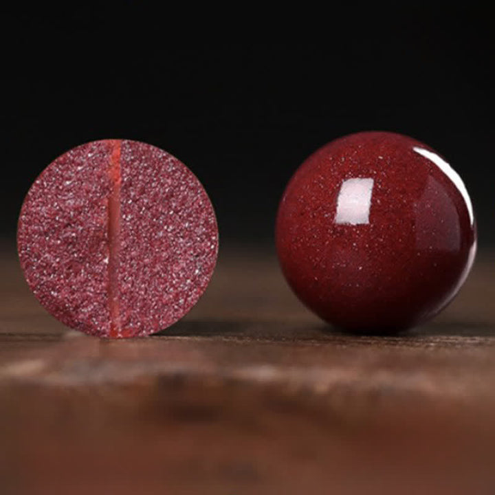 Buddha Stones Naturalna bransoletka z orzeszkami ziemnymi w kształcie cynobru Fu, z napisem „Dobre rzeczy się zdarzają” - image 10