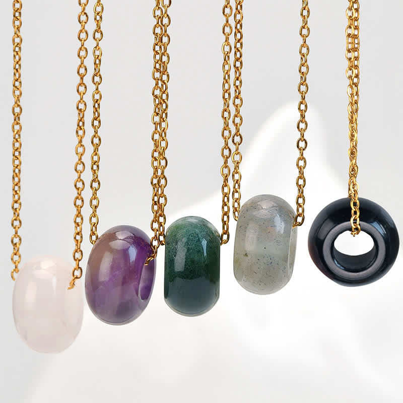 Buddha Stones Naturalny naszyjnik leczniczy z kryształu różowego kwarcu i zielonego awenturynu - image 25