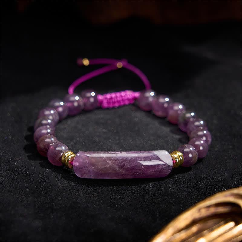 Buddha Stones Bransoletka z ametystowym zielonym awenturynem, tygrysim okiem i truskawkowym kwarcem, która pozytywnie transformuje - image 10