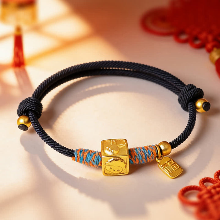 Buddha Stones Ręcznie robiona bransoletka z czerwonego sznurka z chińskim znakiem zodiaku Luck Fu - image 15