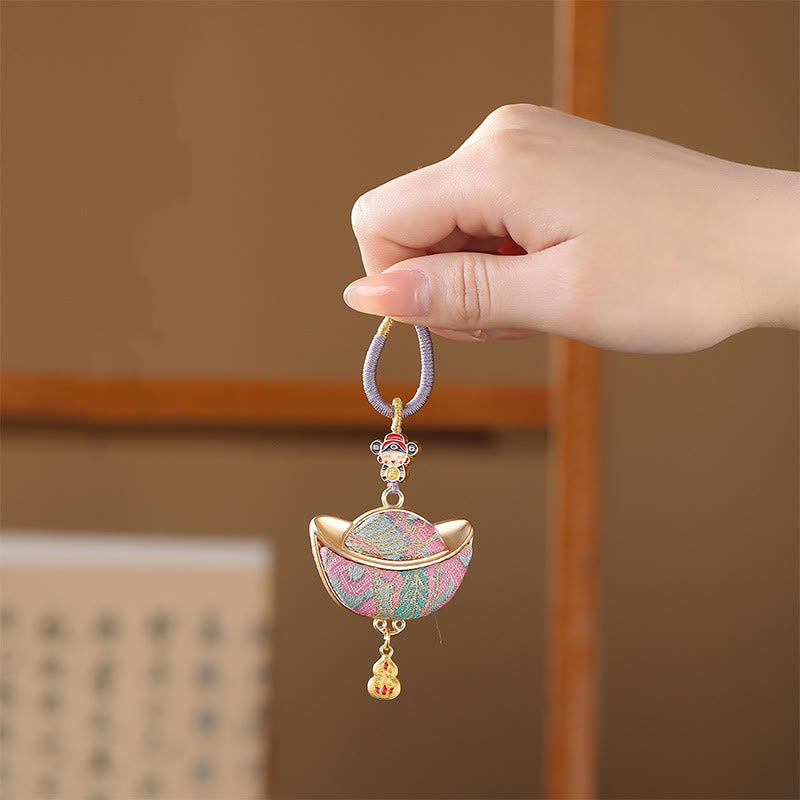Buddha Stones Breloczek Song Brocade Yuanbao Luck - image 1