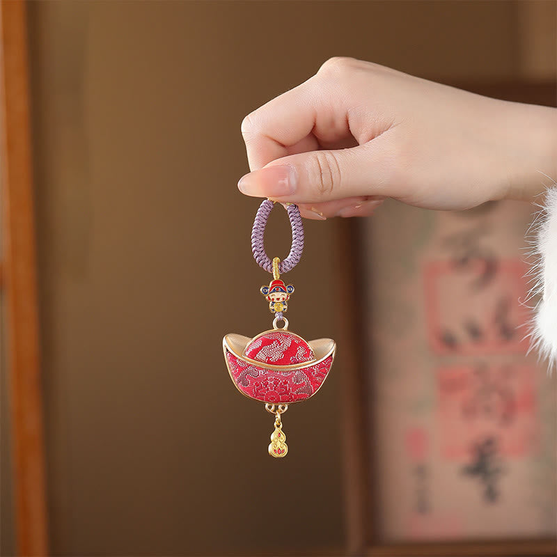 Buddha Stones Breloczek Song Brocade Yuanbao Luck - image 0