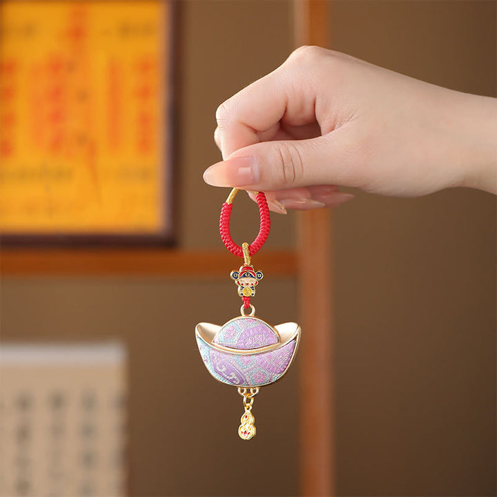 Buddha Stones Breloczek Song Brocade Yuanbao Luck - image 2