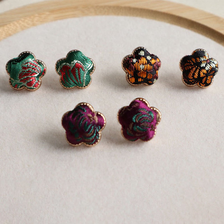 Buddha Stones Kolczyki Song Brocade Flower Balance - image 5