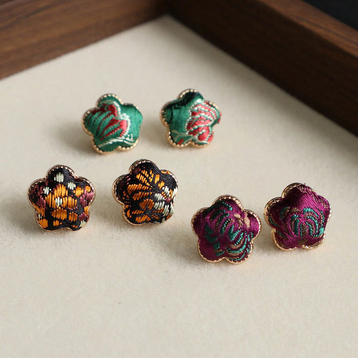 Buddha Stones Kolczyki Song Brocade Flower Balance - image 6